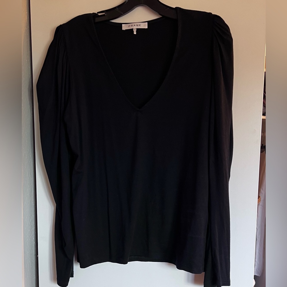 Frame super cute puffy shoulder cotton top
